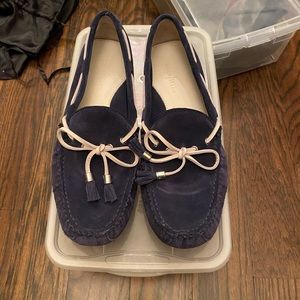 Navy blue, suede shoes. Cole Haan